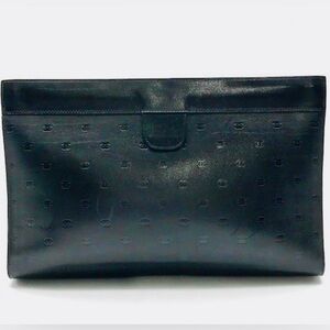 🔥SOLD🔥 Vintage Chanel Black Embossed Pouch Clutch